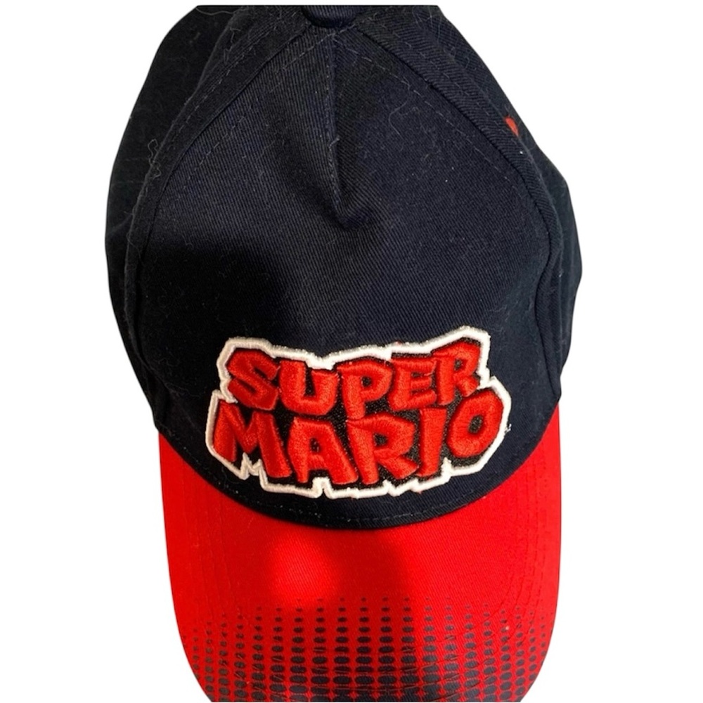 NINTENDO Cap Kids Super Mario Ballcap Embroidered Logo Novelty Youth Navy Red